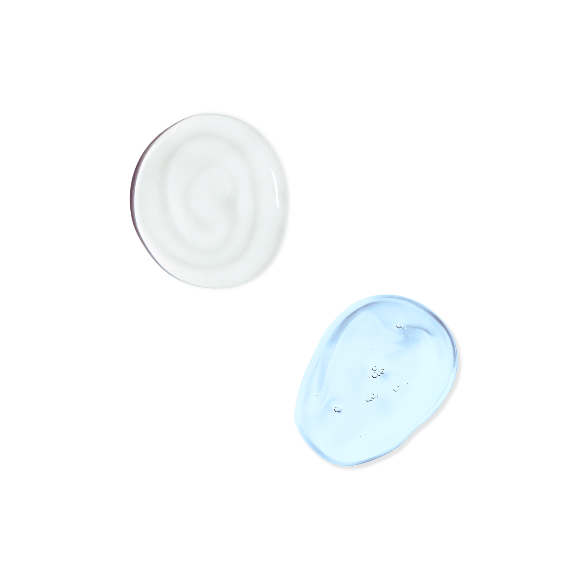 Porcelain Skin Serum & Blue Crystal Drops Texture